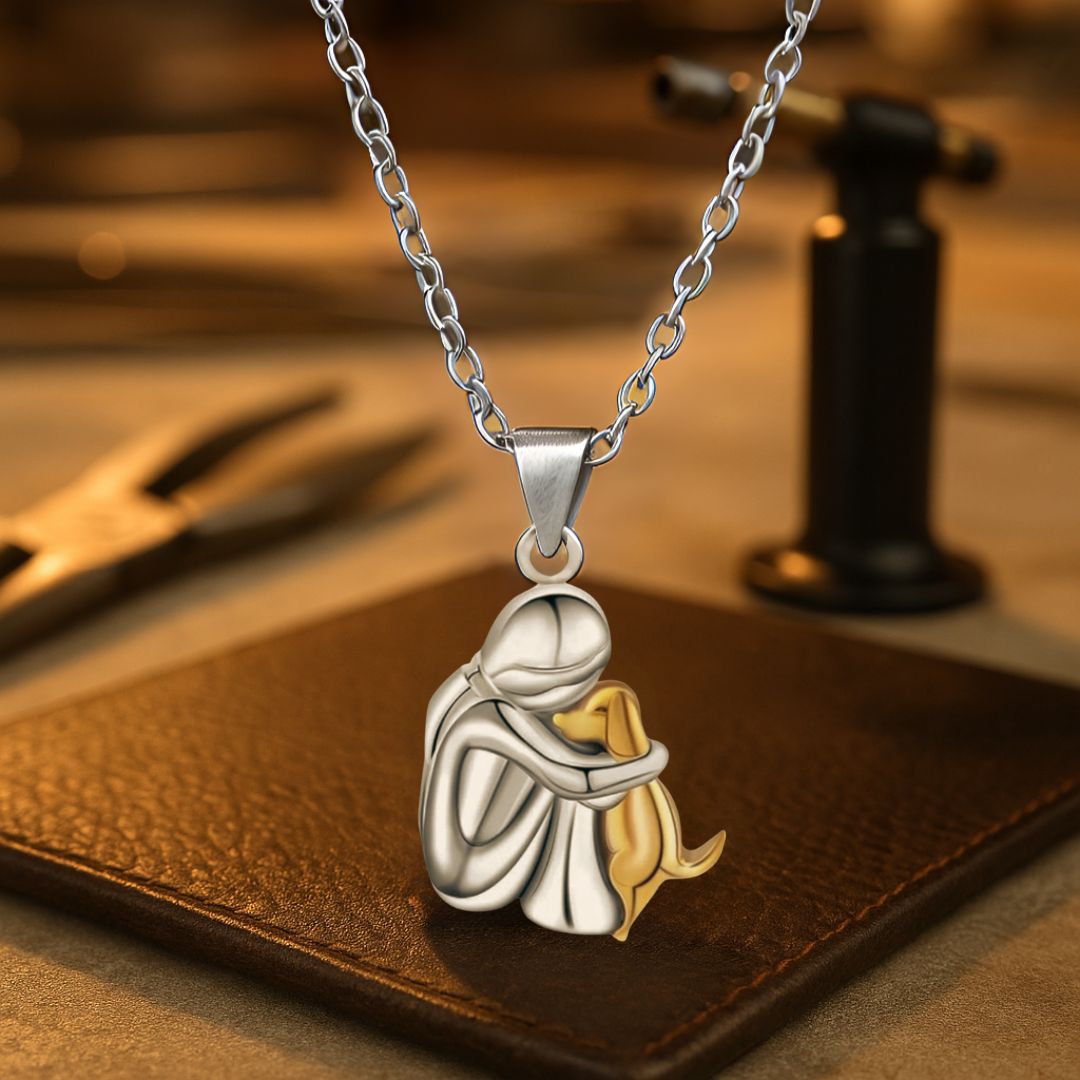 Olivia™ - Collier avec Pendentif en Forme de Chien