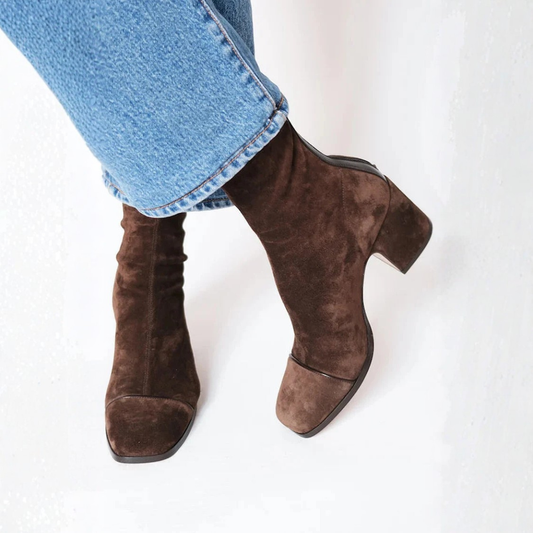 Isaline - Bottines Élégantes à Talons Carrés