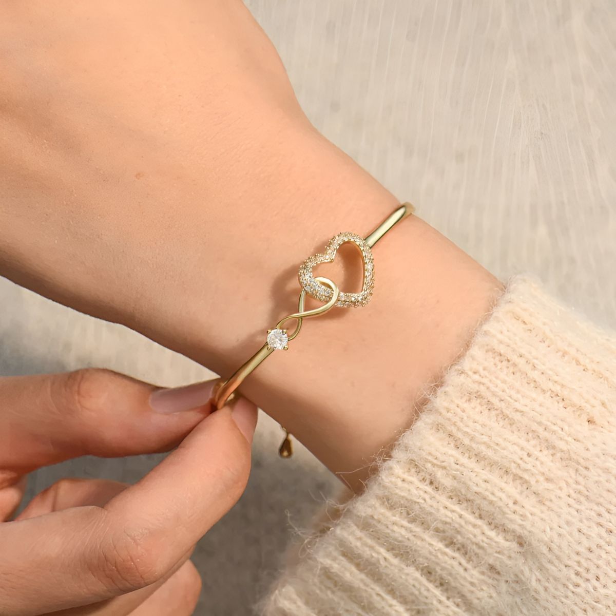 Marseille | Bracelet Cœur Étincelant