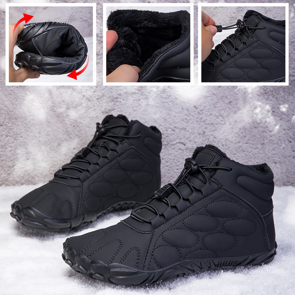 ErgoConfort | Bottines Chaudes d’Hiver Antidérapantes